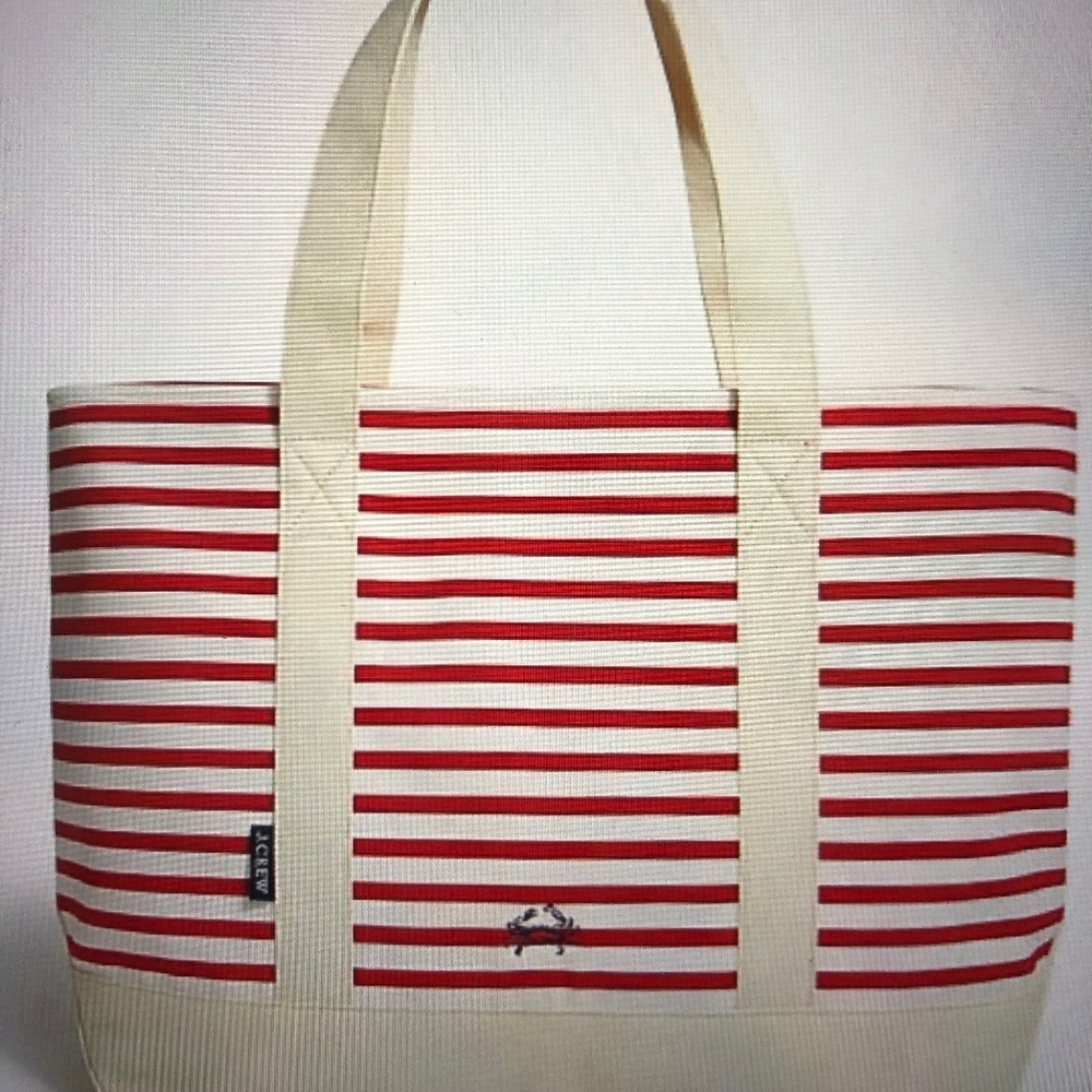 jcrew canvas zip top tote